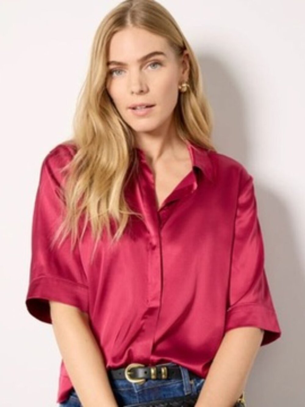 Evereve Aly Satin Shirt